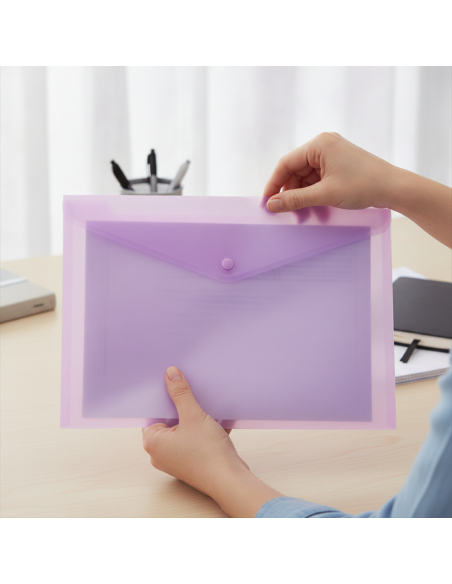 ▷ SOBRE GRAFOPLAS LAVANDA SOFT POLIPROPILENO FOLIO BROCHE ECOPLAS | Taine - Imagen 1