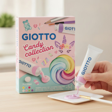 ▷ CAJA GIOTTO 7 TUBOS TEMPERAS 21ML COLORES CANDY COLLECTION | Taine - Imagen 2