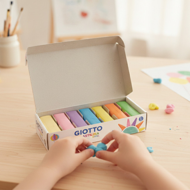 ▷ SET 6 PLASTILINA GIOTTO 90GR PLASTEL | Taine - Imagen 2