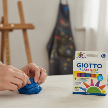 ▷ SET 6 PLASTILINA GIOTTO 90GR GLITTER | Taine - Imagen 2