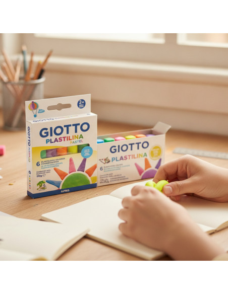 ▷ SET 6 PLASTILINA GIOTTO 90GR FLUO | Taine - Imagen 2