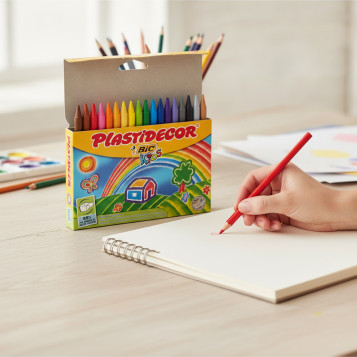 ▷ CERAS PLASTIDECOR BIC 18 UDS COLORES | Taine - Imagen 2
