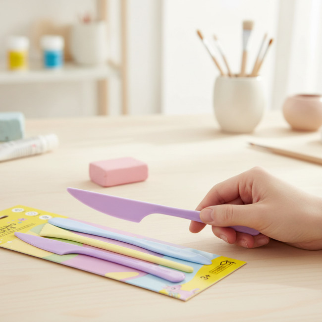 ▷ SET 3 ESPATULAS JOVI MODELADORES PLASTICO PASTEL | Taine - Imagen 2