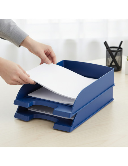 ▷ BANDEJA LEITZ RECYCLE A4 APILABLE AZUL | Taine - Imagen 2