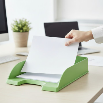 ▷ BANDEJA LEITZ RECYCLE A4 APILABLE VERDE | Taine - Imagen 2