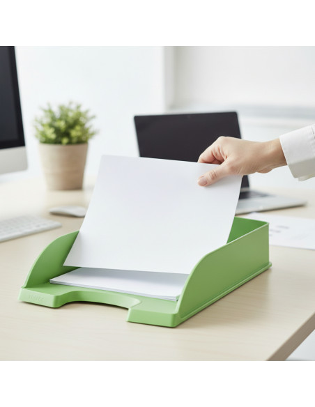 ▷ BANDEJA LEITZ RECYCLE A4 APILABLE VERDE | Taine - Imagen 2