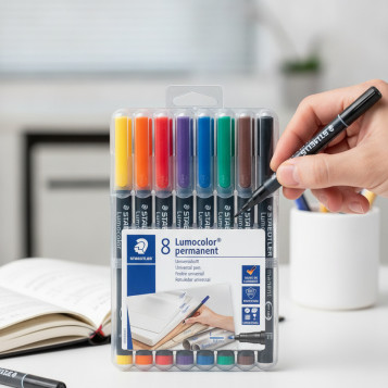 ▷ ROTULADORES STAEDTLER 8 UDS F 0,6 MM LUMOCOLOR PERMAN PERMANENTE | Taine - Imagen 2