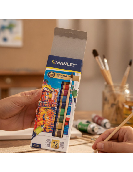 ▷ ESTUCHE MANLEY 12X12ML TUBOS OLEO CON PINCEL | Taine - Imagen 2