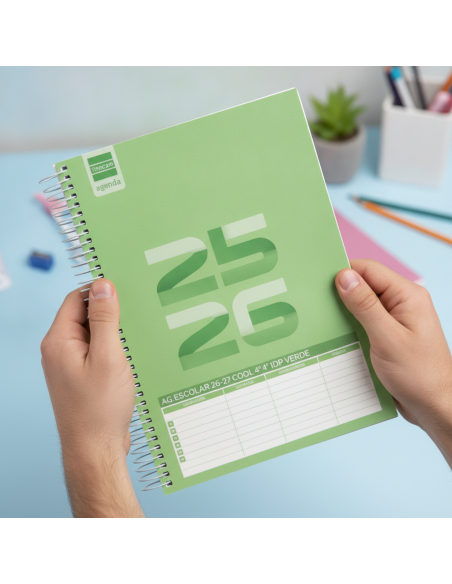 ▷ AGENDA 26-27 ESCOLAR COOL 4º 1DP VERDE | Taine - Imagen 1