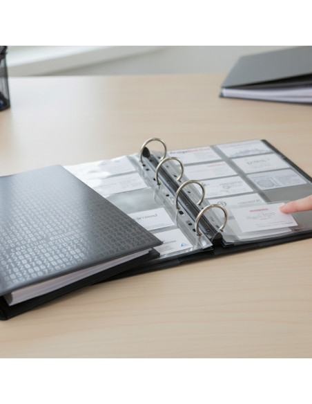 ▷ TARJETERO DURABLE ANILLAS A4 200 TARJETAS VISIFIX CENTIUM | Taine - Imagen 2