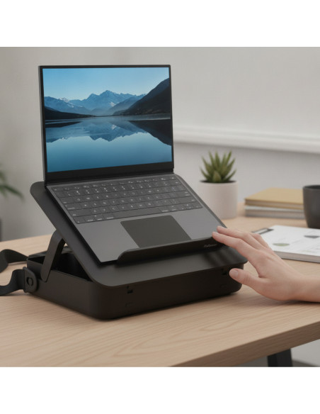 ▷ SOPORTE Y MALETIN RECICLABLE BREYTA NEGRO FELLOWES | Taine - Imagen 2