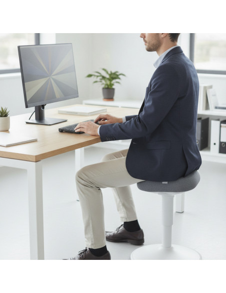 ▷ TABURETE ACTIVE CON ASIENTO COMFORT 370 X 460 X 377 MM GRIS LEITZ | Taine - Imagen 2