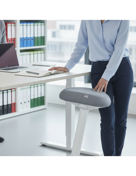 ▷ TABURETE ACTIVE CON ASIENTO COMFORT 370 X 610 X 377 MM GRIS LEITZ | Taine - Imagen 2