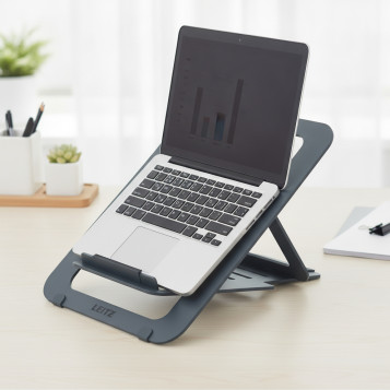 ▷ SOPORTE PARA PORTÁTIL PLANO, DE ALUMINIO Y AJUSTABLE LEITZ | Taine - Imagen 2