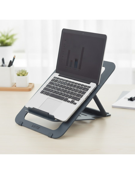 ▷ SOPORTE PARA PORTÁTIL PLANO, DE ALUMINIO Y AJUSTABLE LEITZ | Taine - Imagen 2