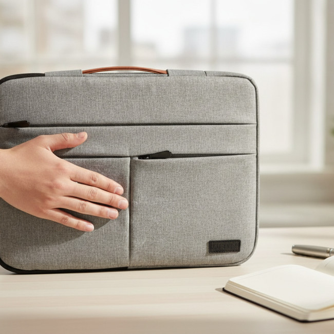 ▷ FUNDA AIR PADDING 360 SLEEVE 15,6" GRIS | Taine - Imagen 2