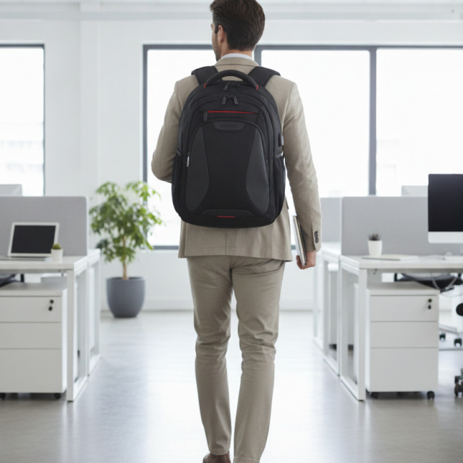 ▷ MOCHILA AT WORK PARA PORTÁTIL DE 15,6" NEGRO AMERICAN TOURISTER/ SAMSONITE | Taine - Imagen 2
