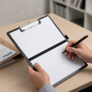 ▷ CLIPBOARD PLEGABLE A4 317 X 230 MM NEGRO APLI | Taine - Imagen 2