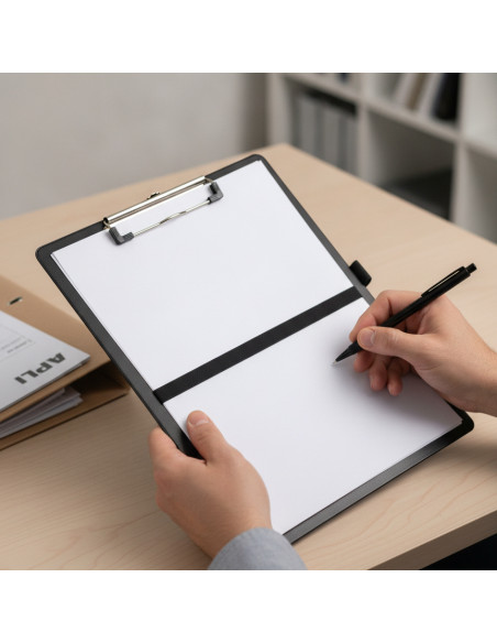 ▷ CLIPBOARD PLEGABLE A4 317 X 230 MM NEGRO APLI | Taine - Imagen 2