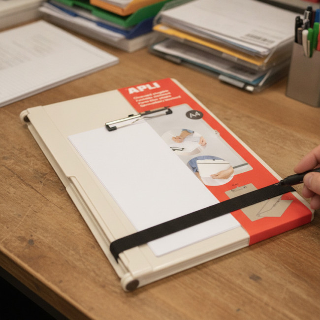 ▷ CLIPBOARD PLEGABLE A4 317 X 230 MM BLANCO APLI | Taine - Imagen 2