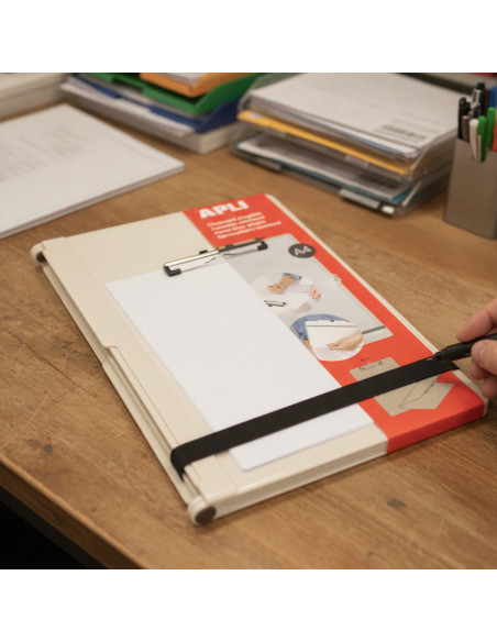 ▷ CLIPBOARD PLEGABLE A4 317 X 230 MM BLANCO APLI | Taine - Imagen 2