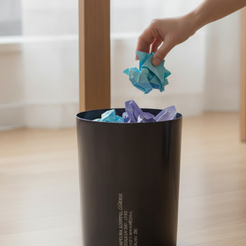 ▷ PAPELERA SOSTENIBLE ECOGREEN 18 LITROS 260 X 335 MM NEGRO ARCHIVO 2000 | Taine - Imagen 2