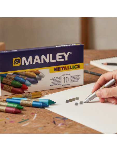▷ CERAS MANLEY COLORES METALICOS CJ.10 UDS. | Taine - Imagen 2