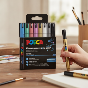 ▷ ROTULADORES POSCA SET 8 UDS PC1MR METALIZADOS | Taine - Imagen 2