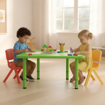 ▷ MESA IMPARA SERIE ELITE TRAPEZOIDAL TALLA 1 ALT.46 CM NIÑO 2-3 AÑOS COLORES | Taine - Imagen 2