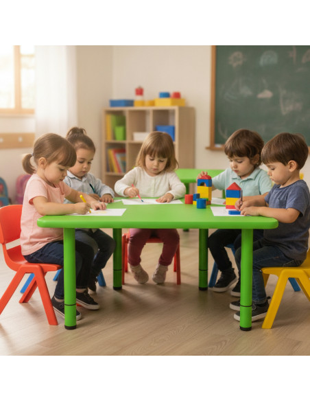 ▷ MESA IMPARA ELITE SERIE ELITE TRAPEZOIDAL TALLA 2 ALT.52 CM NIÑO 3-4 AÑOS COLOR | Taine - Imagen 2