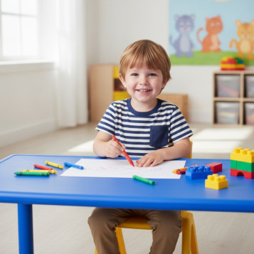 ▷ MESA IMPARA SERIE ELITE RECTANGULAR TALLA 1 ALT.46 CM NIÑO 2-3 AÑOS COLORES | Taine - Imagen 2