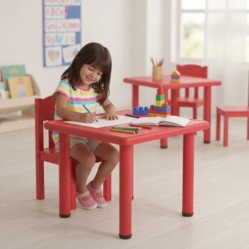 ▷ MESA IMPARA SERIE ELITE CUADRADA TALLA 2 ALT.52 CM NIÑO 3-4 AÑOS COLORES | Taine - Imagen 2
