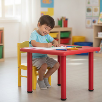 ▷ MESA IMPARA SERIE ELITE CUADRADA TALLA 3 ALT.58 CM NIÑO 4-6 AÑOS COLORES | Taine - Imagen 2
