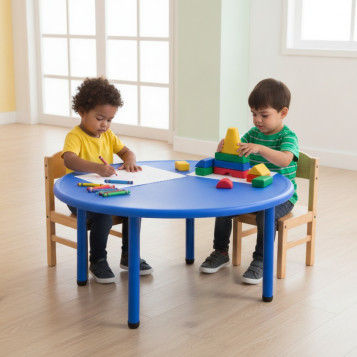 ▷ MESA IMPARA SERIE ELITE CIRCULAR TALLA 1 ALT.46 CM NIÑO 2-3 AÑOS COLORES | Taine - Imagen 2