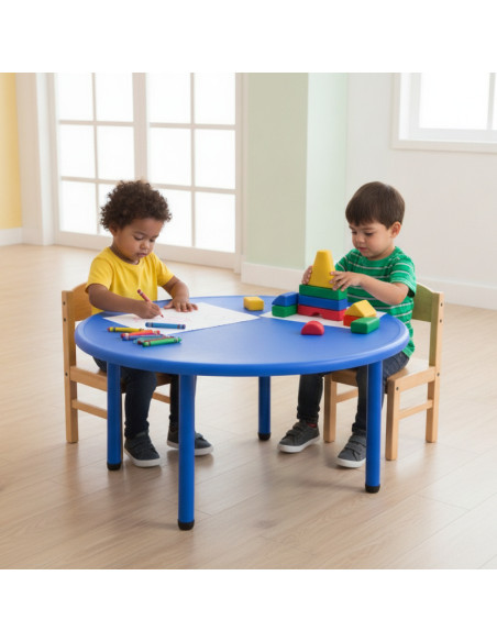 ▷ MESA IMPARA SERIE ELITE CIRCULAR TALLA 1 ALT.46 CM NIÑO 2-3 AÑOS COLORES | Taine - Imagen 2
