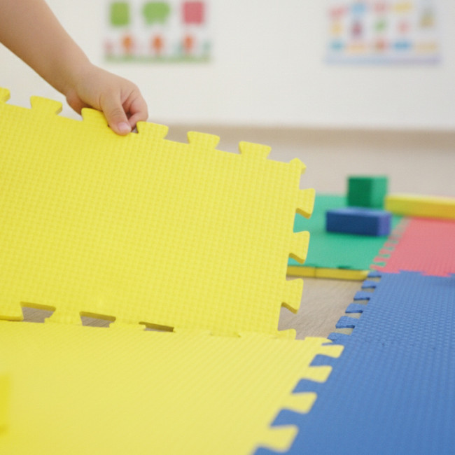 ▷ PUZLE IMPARA BALDOSA TAPIZ EVA AMARILLA 100X100X2 CM | Taine - Imagen 2