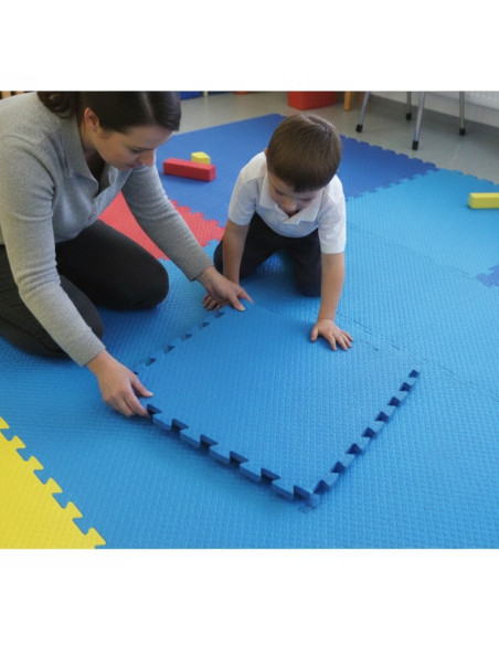 ▷ PUZLE IMPARA BALDOSA TAPIZ EVA AZUL 100X100X2 CM | Taine - Imagen 2