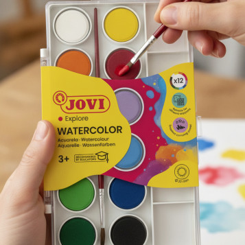 ▷ ACUARELAS JOVI 12 UDS PASTILLAS EN CAJA | Taine - Imagen 2
