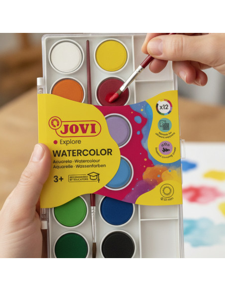 ▷ ACUARELAS JOVI 12 UDS PASTILLAS EN CAJA | Taine - Imagen 2