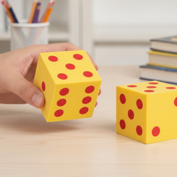 ▷ DADOS GIGANTES DE PUNTOS DE ESPUMA 12CM 2 UDS. SNAP | Taine - Imagen 2