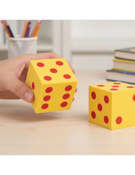 ▷ DADOS GIGANTES DE PUNTOS DE ESPUMA 12CM 2 UDS. SNAP | Taine - Imagen 2