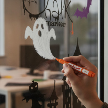 ▷ ROTULADORES UNIBALL 4 UDS HALLOWEN CHALK MARKERS TIZA | Taine - Imagen 2