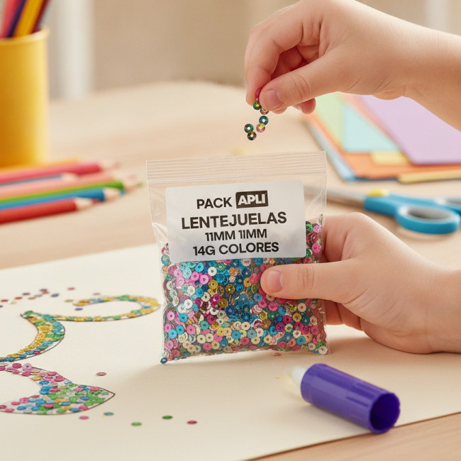 ▷ PACK APLI LENTEJUELAS 11MM 14G COLORES | Taine - Imagen 2