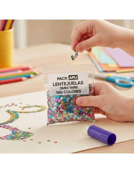 ▷ PACK APLI LENTEJUELAS 11MM 14G COLORES | Taine - Imagen 2