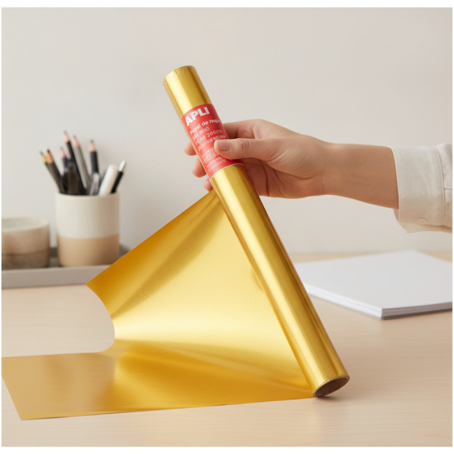 ▷ PAPEL APLI REGALO ROLLO 2X0,70 METALIZADO | Taine - Imagen 2