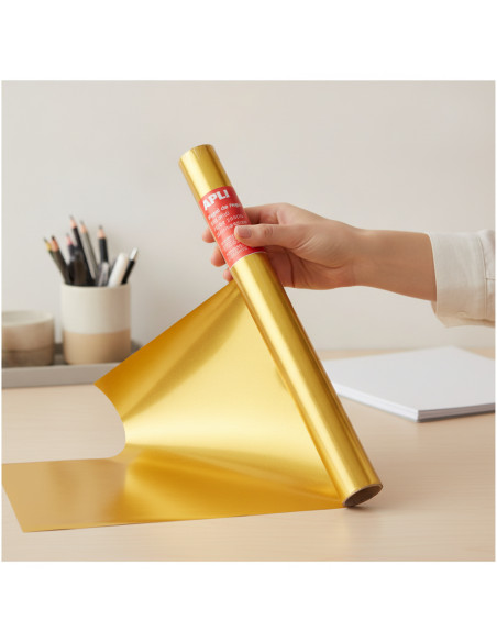 ▷ PAPEL APLI REGALO ROLLO 2X0,70 METALIZADO | Taine - Imagen 2