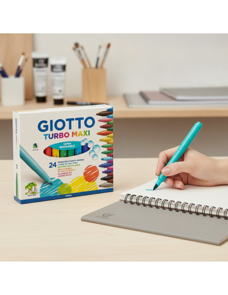 ▷ ROTULADORES GIOTTO 24 UDS GIOTTO TURBO MAXI PUNTA GRUESA 24U. | Taine - Imagen 2