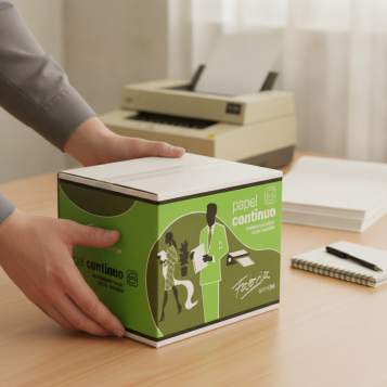 ▷ PAPEL FABRISA CONTINUO BLANCO 6"x240 2 HOJAS 2 TREPADOS CJ 3000 | Taine - Imagen 2
