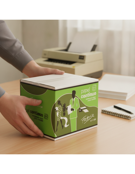▷ PAPEL FABRISA CONTINUO BLANCO 6"x240 2 HOJAS 2 TREPADOS CJ 3000 | Taine - Imagen 2
