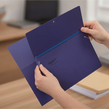 ▷ CARPETA FABRISA FOLIO AZUL SOLAPAS GOMAS A CLASICA | Taine - Imagen 2